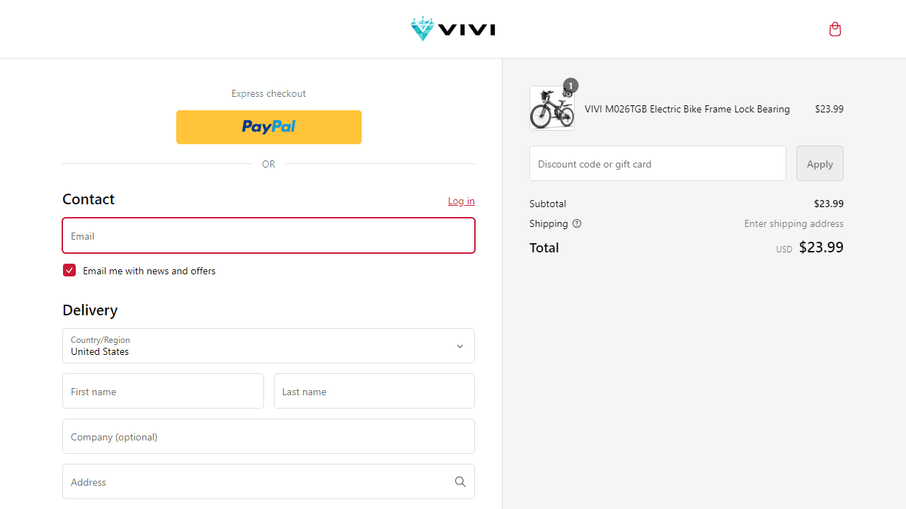 How to apply Vivi Ebike coupon code